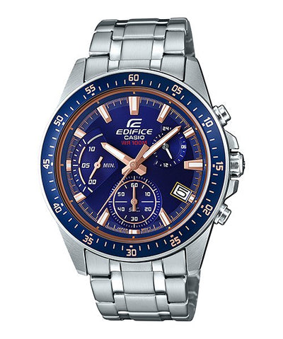 Casio Edifice - EFV - 540D - 2A - Stainless Steel Wrist Watch for Men - Black - Zamana.pk