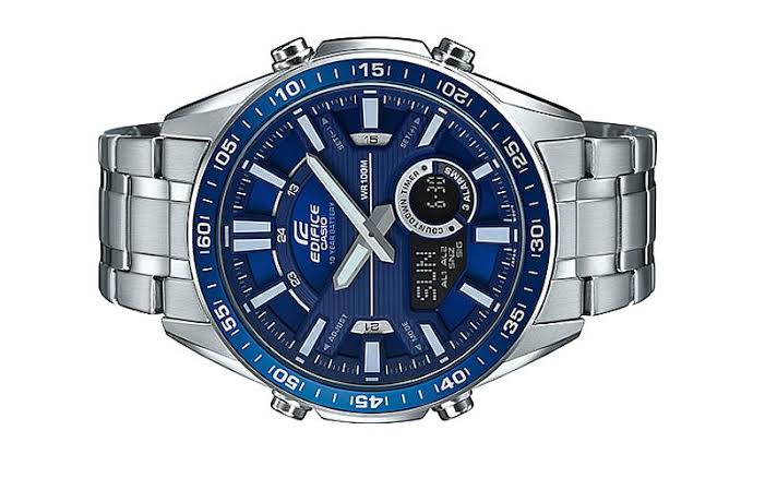 Casio Edifice EFV - C100D - 2AVDF Analog - Digital Blue Dial Men's Watch - (EX440) - Zamana.pk