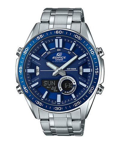 Casio Edifice EFV - C100D - 2AVDF Analog - Digital Blue Dial Men's Watch - (EX440) - Zamana.pk