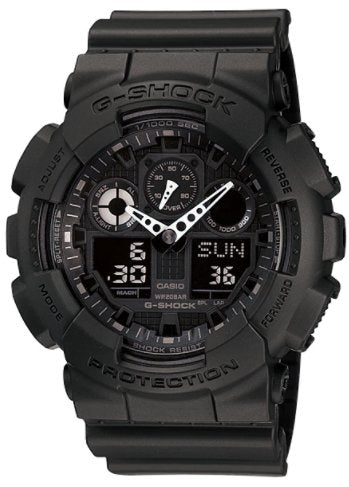 Casio G - Shock Analog - Digital Black Dial Men's Watch - GA - 100 - 1A1DR - Zamana.pk