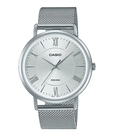 Casio Men's Analog MTP - B110M - 7AVDF Silver Stainless Steel Band Casual Watch - Zamana.pk