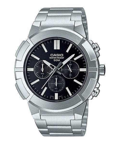 Casio Men's Analog MTP - E500D - 1AVDF Stainless Steel Band Casual Watch - Zamana.pk