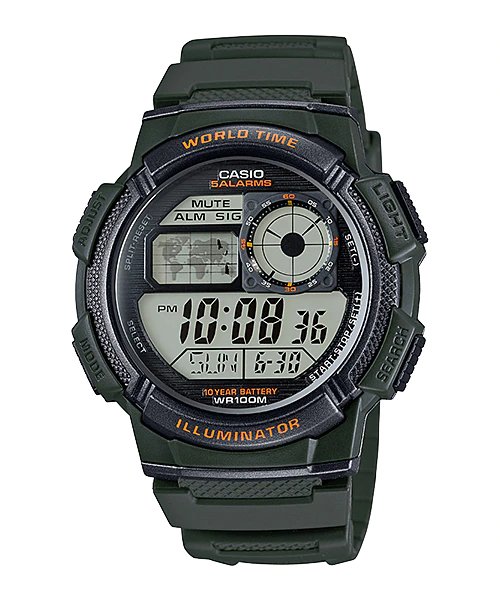 Casio Mens Digital Casual Quartz Watch AE - 1000W - 3A - Zamana.pk