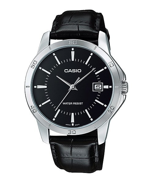 Casio Men's MTP - V004L - 1AUDF Date Quartz Watch with Genuine Leather. - Zamana.pk
