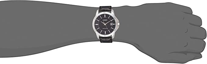 Casio Men's MTP - V004L - 1AUDF Date Quartz Watch with Genuine Leather. - Zamana.pk