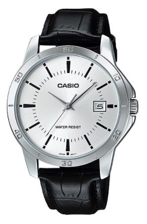 Casio MTP - V004L - 7A Men's Standard Analog Stainless Steel Date Silver Dial Watch - Zamana.pk