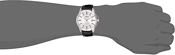 Casio MTP - V004L - 7A Men's Standard Analog Stainless Steel Date Silver Dial Watch - Zamana.pk