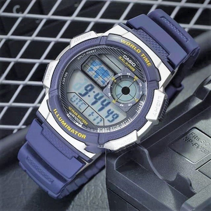 Casio Youth Digital Grey Dial Men's Watch - AE - 1000W - 2AVDF - Zamana.pk