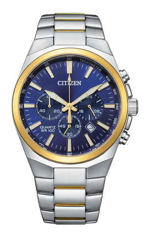 Citizen - AN8176 - 52L - Quartz Chrongraph Stainless Steel Watch For Men - Zamana.pk