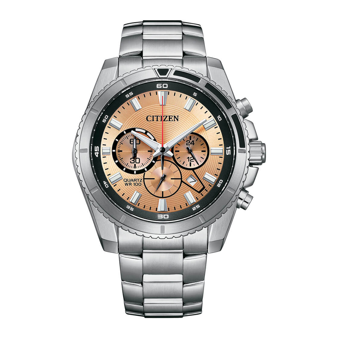 Citizen - AN8200 - 50X - Quartz Chronograph Stainless Steel Watch For Men - Zamana.pk