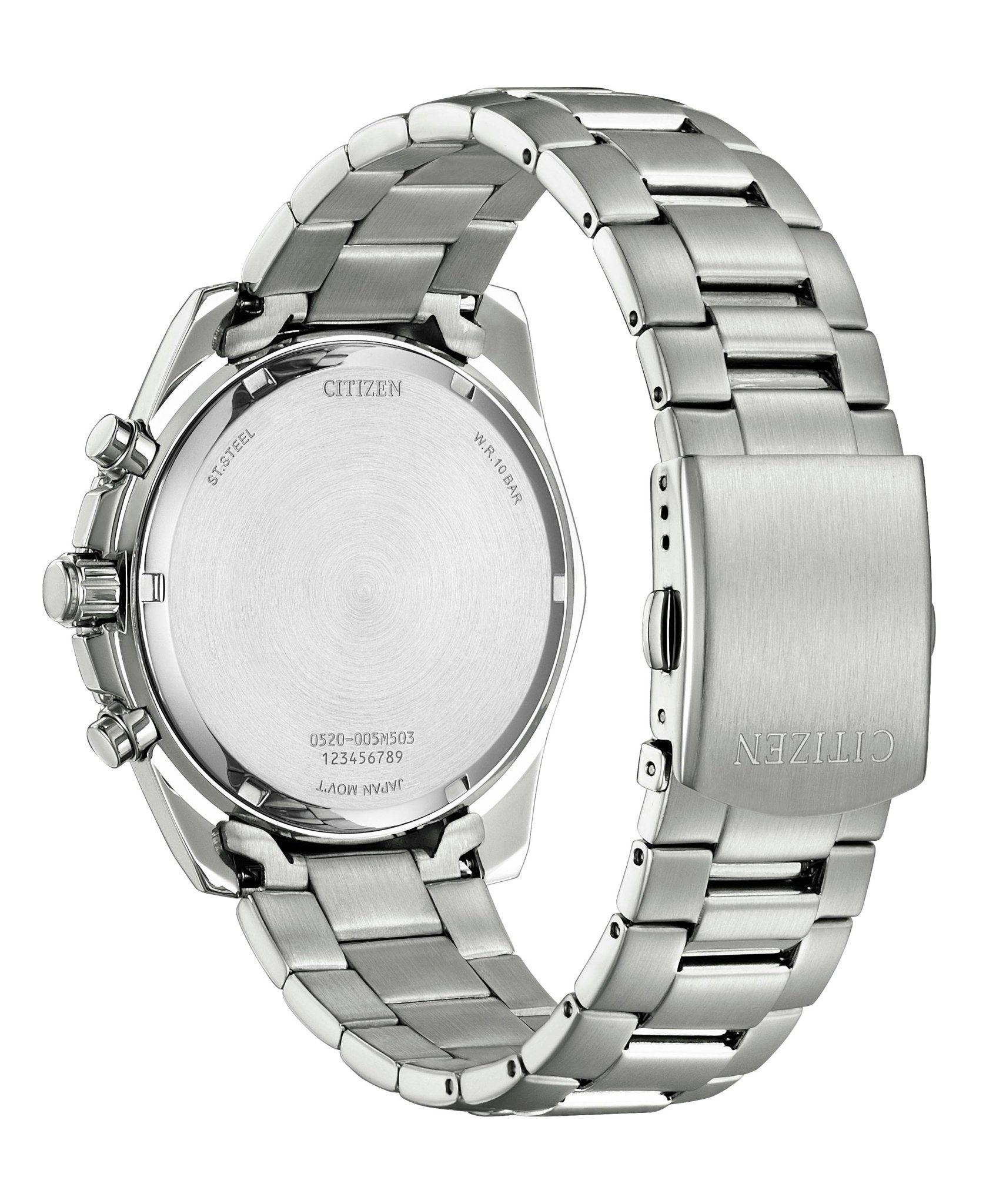 Citizen - AN8200 - 50X - Quartz Chronograph Stainless Steel Watch For Men - Zamana.pk