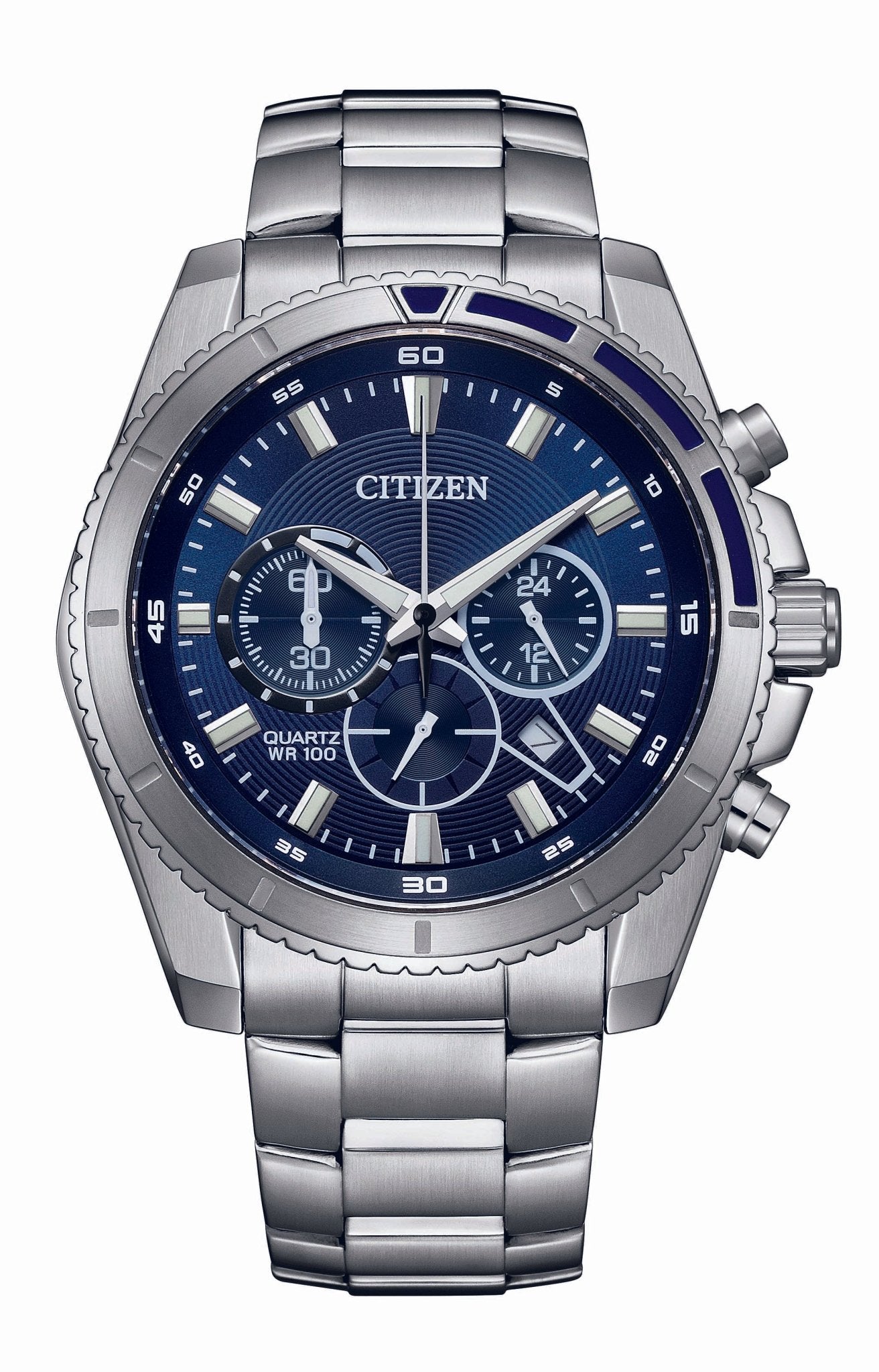 Citizen - AN8201 - 57L - Quartz Chronograph Stainless Steel Watch For Men - Zamana.pk