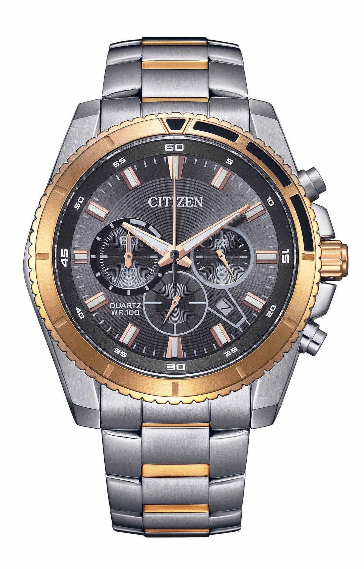 Citizen - AN8204 - 59H - QUARTZ Chronograph Stainless Steel Watch For Men - Zamana.pk