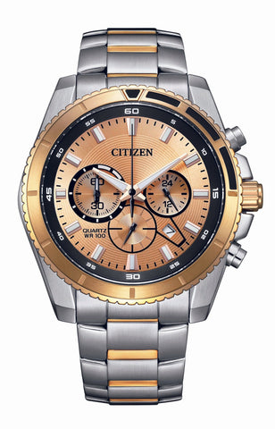 Citizen - AN8204 - 59X - Quartz Chronograph Stainless Steel Watch For Men - Zamana.pk