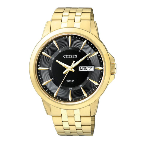 Citizen BF2013 - 56E Quartz Black Dial Gold tone Men's Everyday wATCH - Zamana.pk