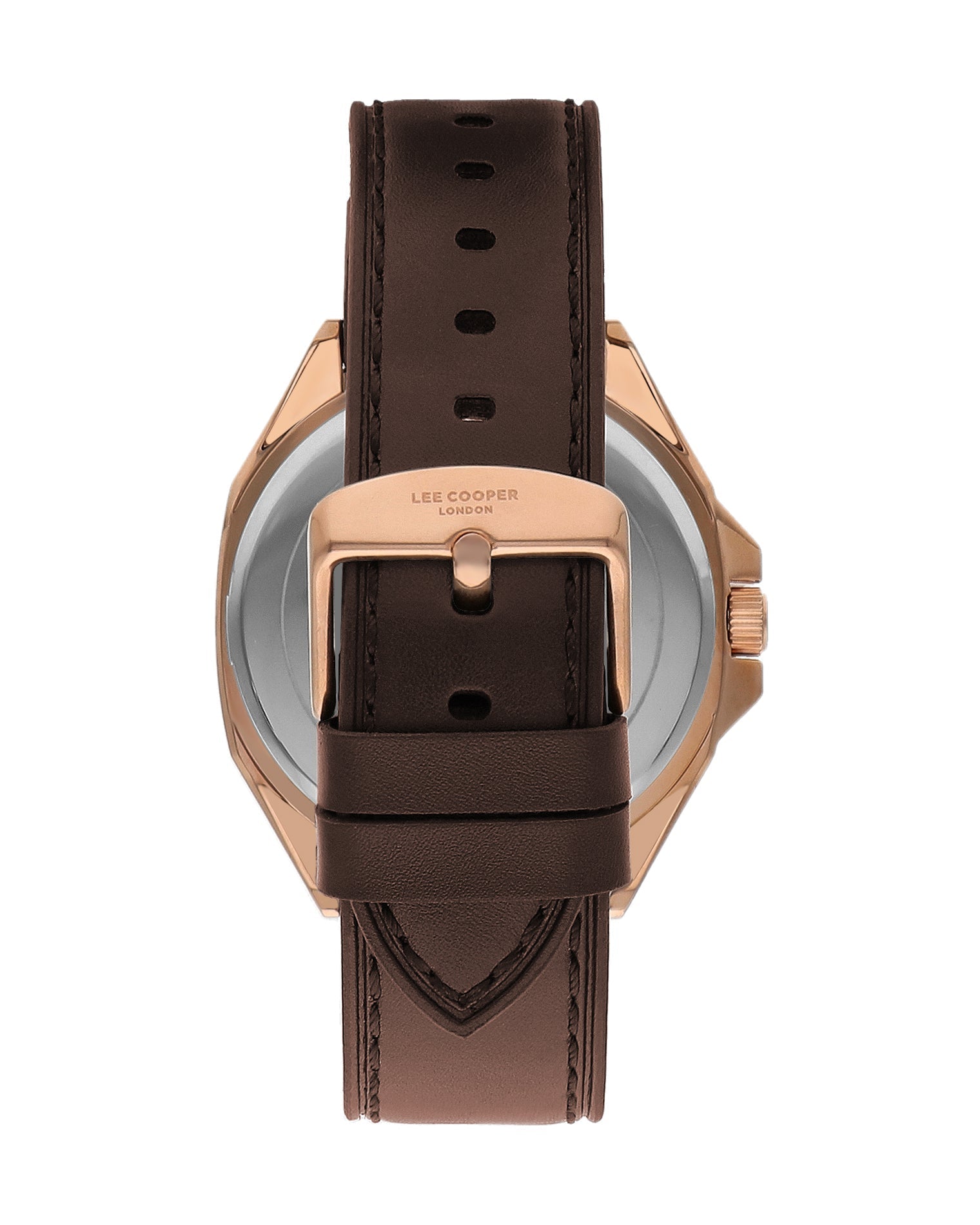 Mens rose gold leather watch hotsell