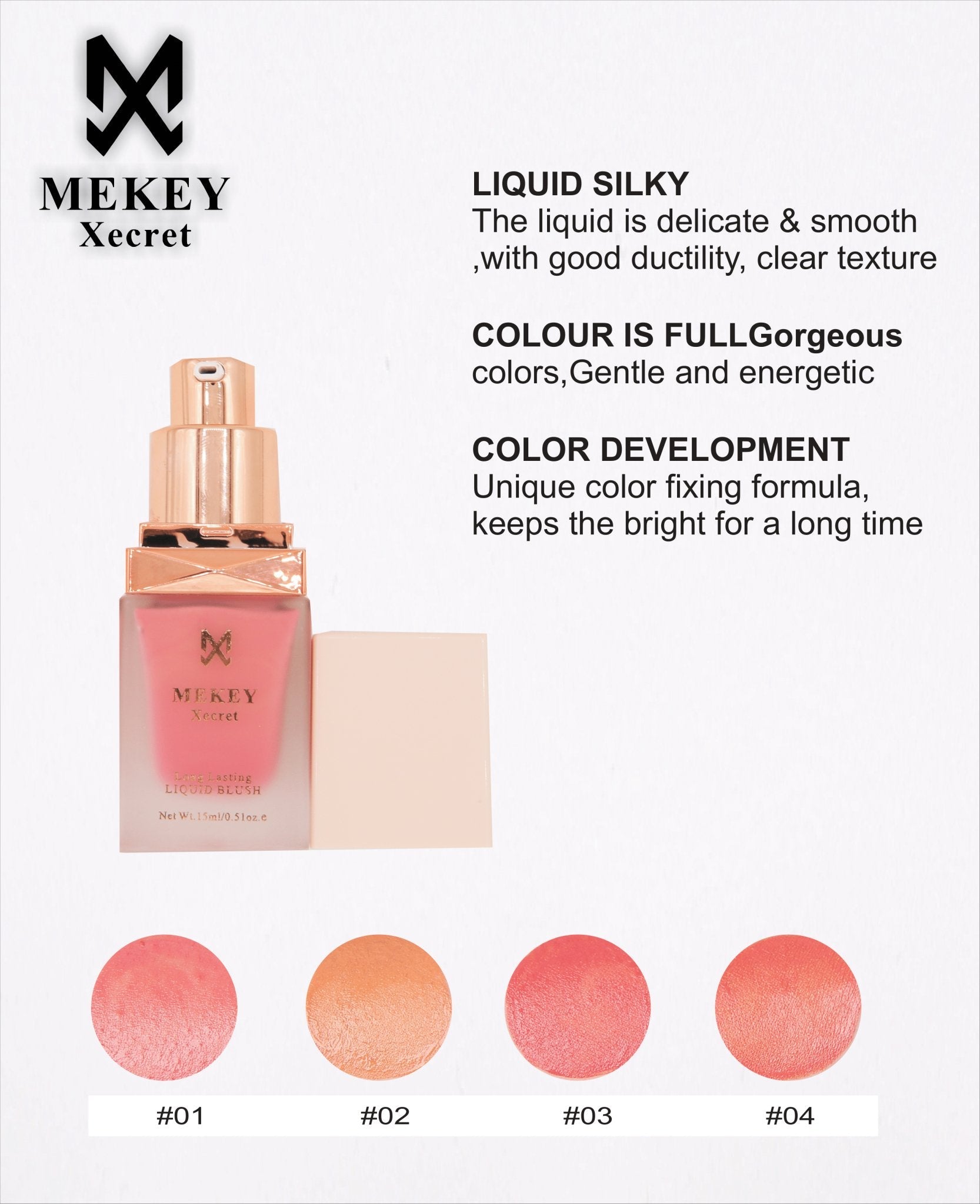 Mekeyxecret Natural, Long - Lasting, Liquid Blush - Zamana.pk