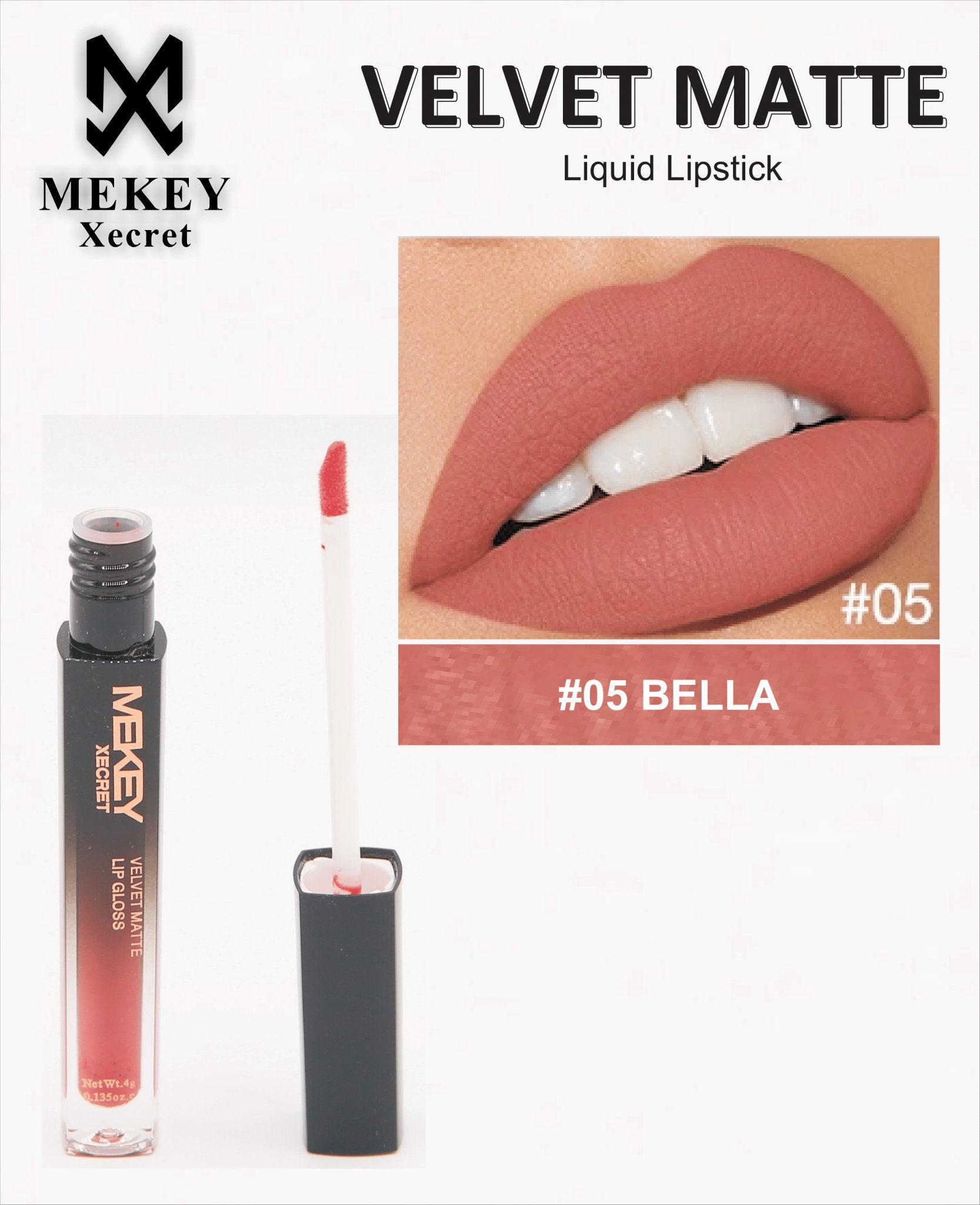 Mekeyxecret Velvet Matte Lip Gloss - Zamana.pk