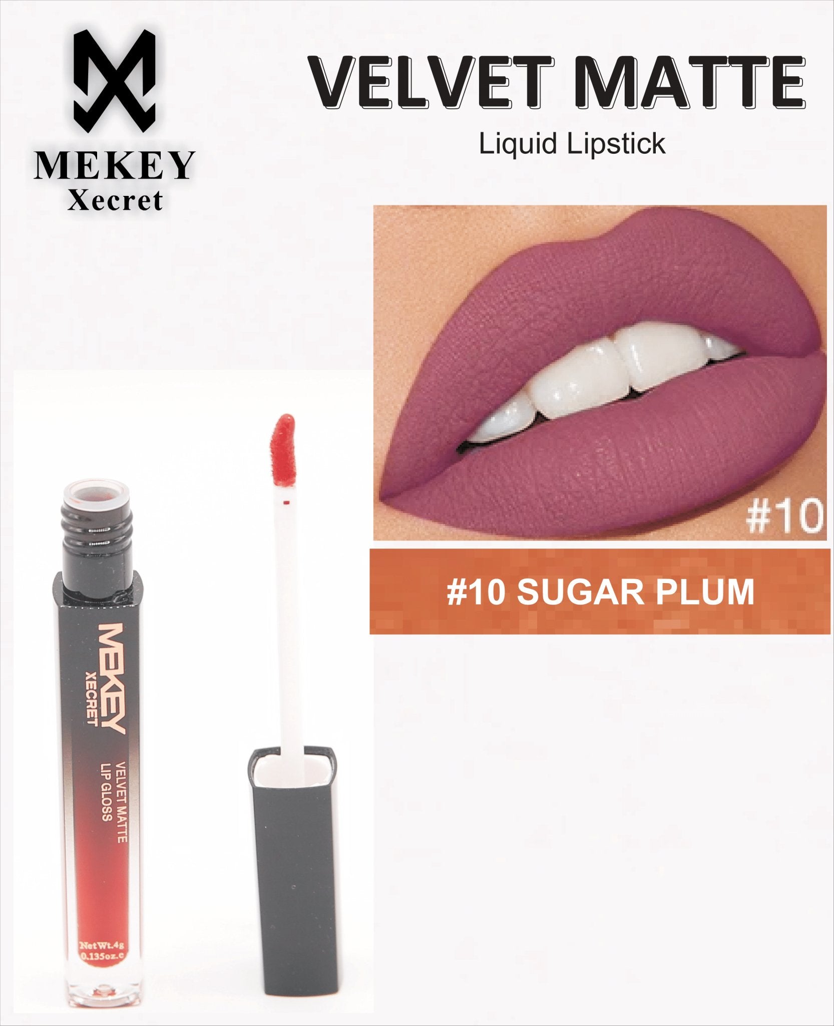 Mekeyxecret Velvet Matte Lip Gloss - Zamana.pk