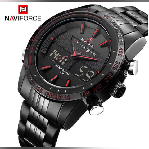 NaviForce - NF9024 - Stainless Steel Men's Watch - Zamana.pk