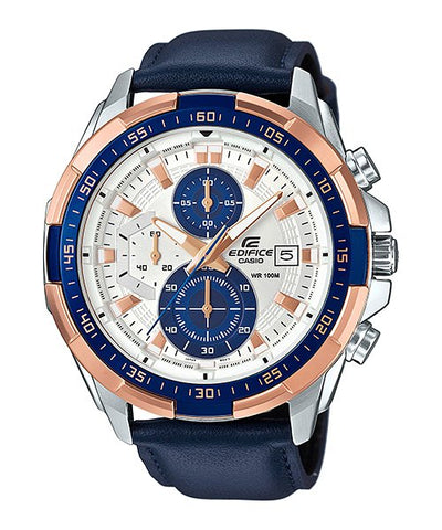 Original Casio Edifice EFR - 539L - 7C 100m Waterproof Chronograph Genuine Leather Belt Men's Wristwatch - Zamana.pk