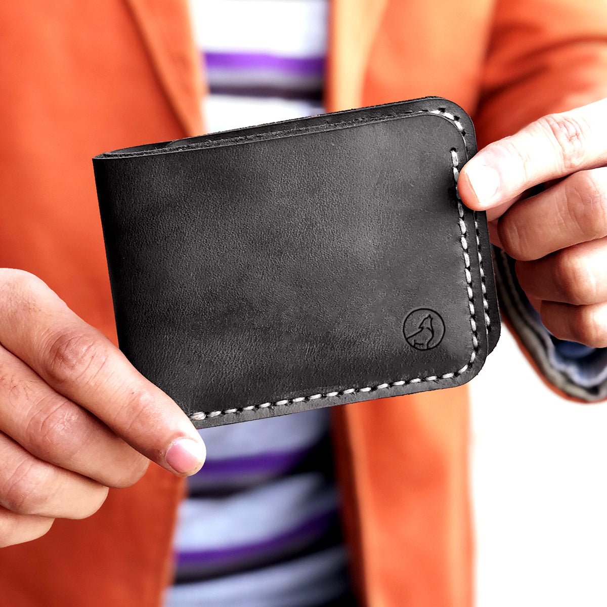 The Futuristic: A Leather Bifold Wallet - Coffee Color - Zamana.pk