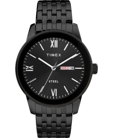 Timex Men's TW2T50400 Analog 41mm Black Stainless Steel Bracelet Watch - Zamana.pk